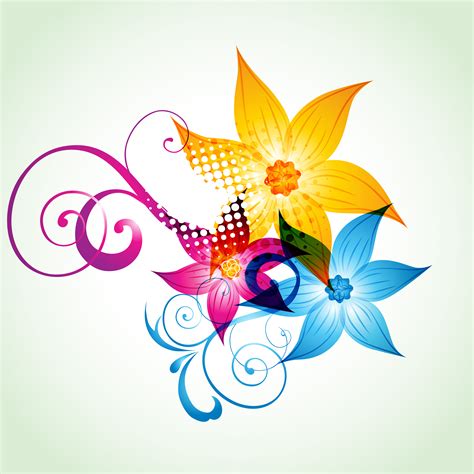 flores vector|Colorful Flower Vector Images .